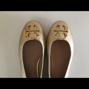 NEW Tory Burch gold Claire flats size 9M